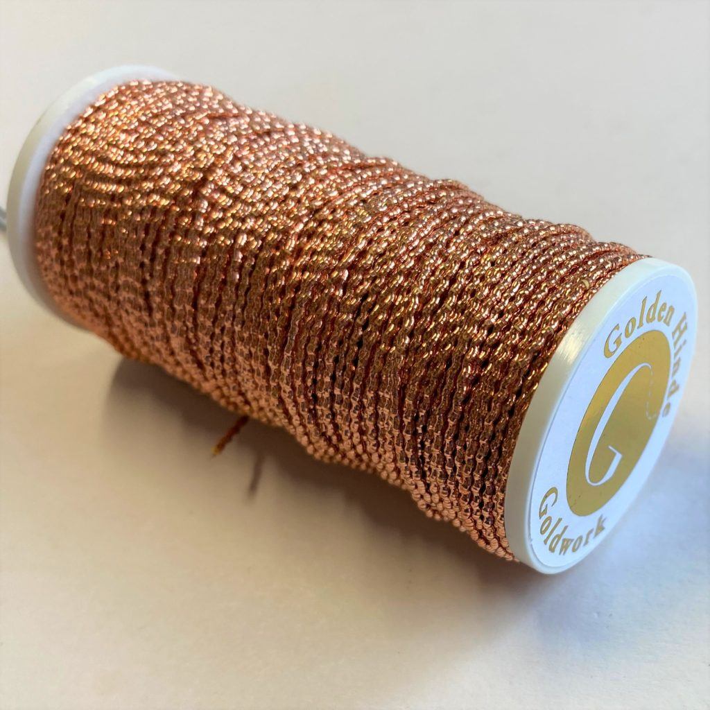 Bright Check 8 Gold from Golden Hinde, Goldwork Embroidery