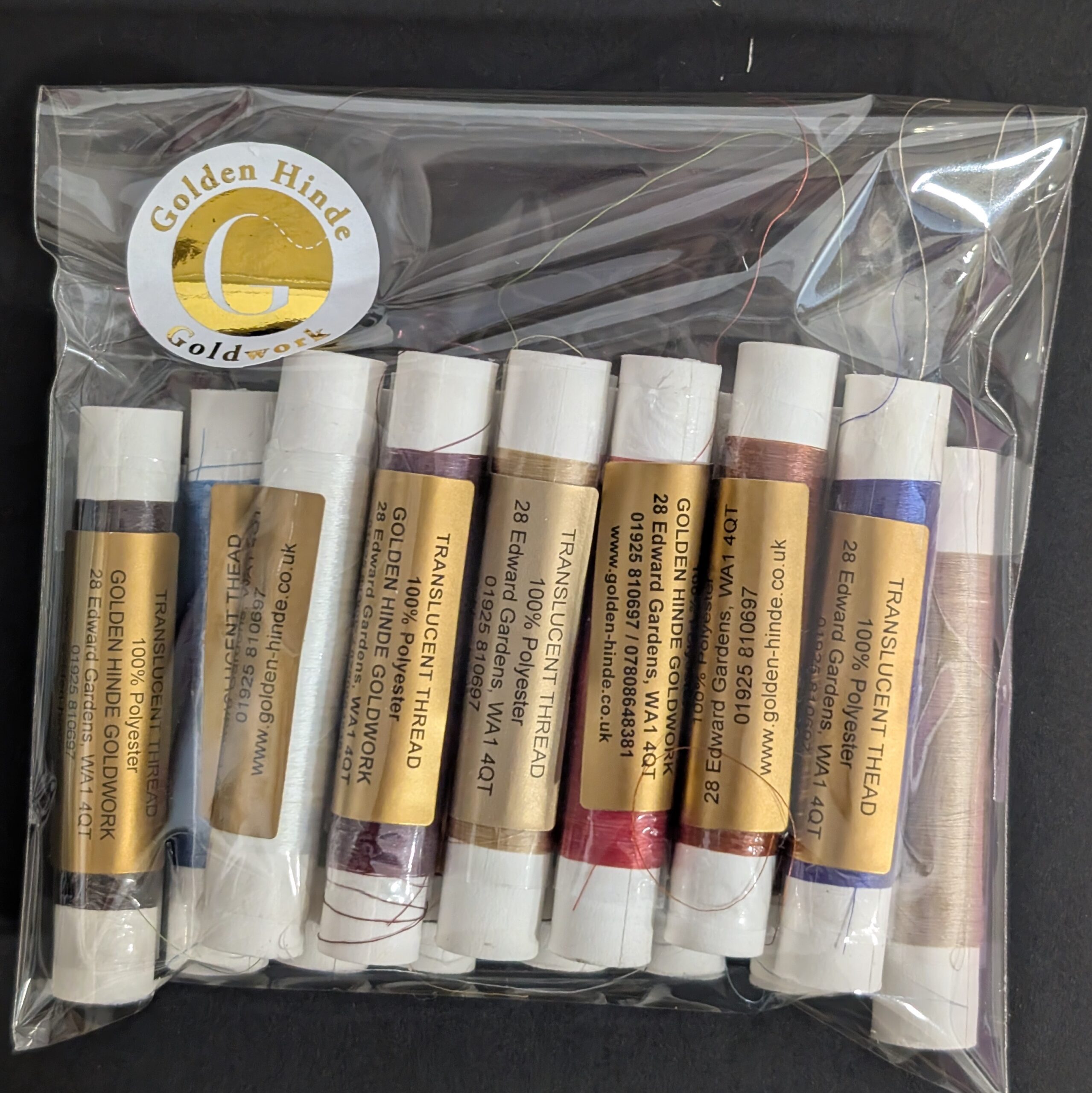 14 Pack Translucent Goldwork Couching Thread - Image 2