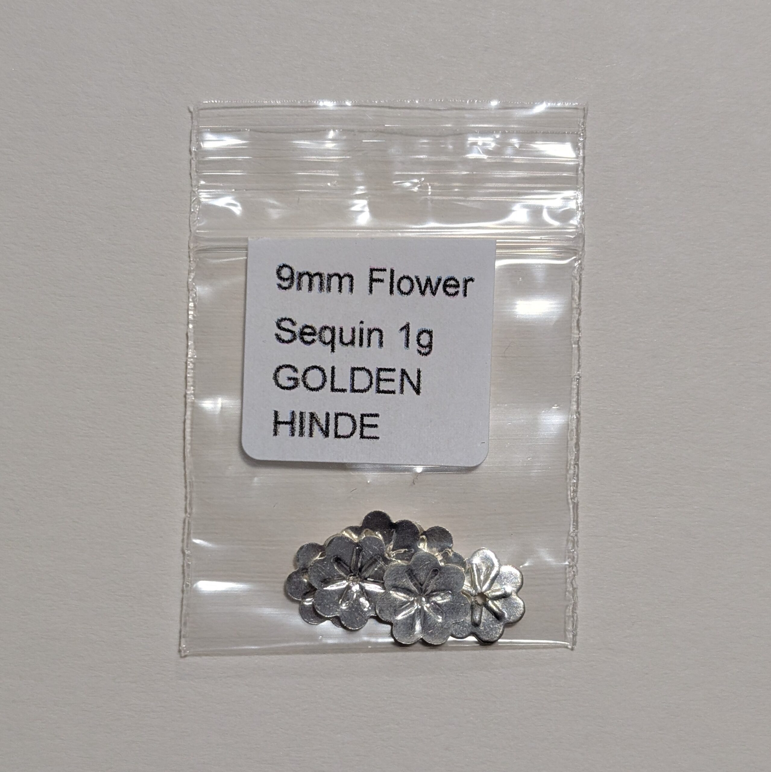 Silver Metal Flower Sequin 9mm - Image 2